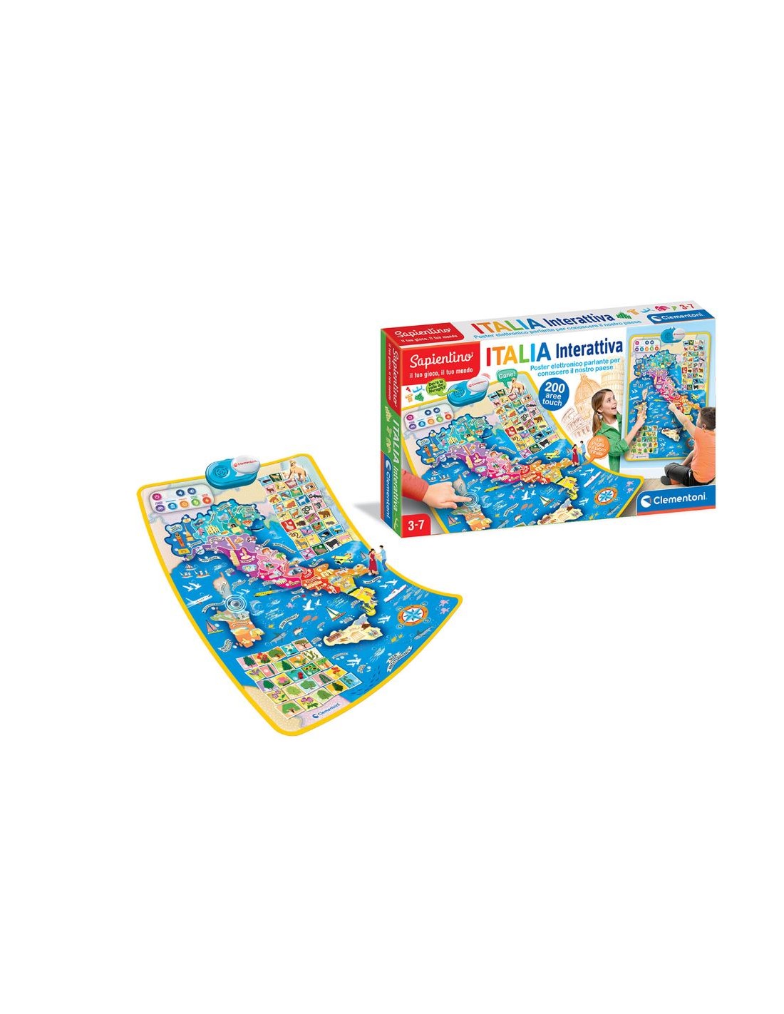 SAPIENTINO CLEMENTONI ITALIA INTERATTIVA GIOCO EDUCATIVO PER BAMBIN...