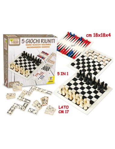 FATTO DI LEGNO 04126 SET 5 GIOCHI RIUNITI