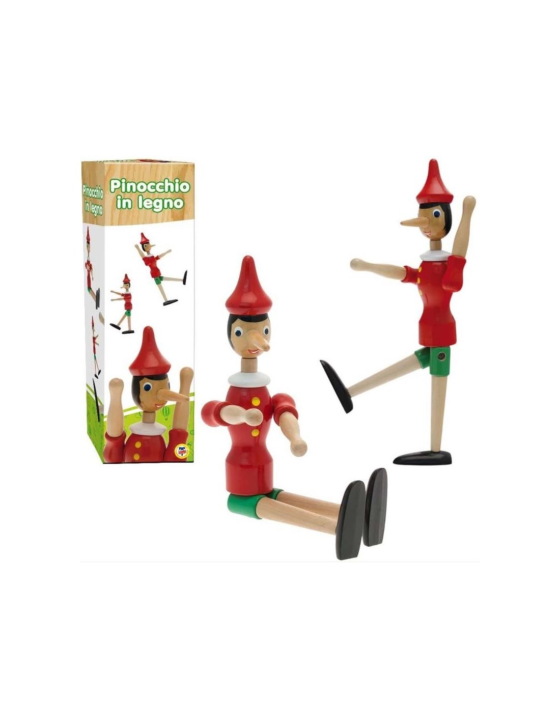 GIOCHI IN LEGNO: vendita online PINOCCHIO IN LEGNO 30CM, FATTO DI LEGNO, GIOCATTOLO EDUCATIVO in offerta