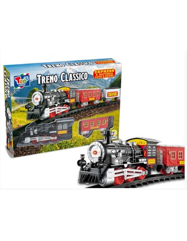 PRESCOLARI: vendita online TEO S PISTA TRENO CLASSICO 105CM LUCI E SUONI, GIOCATTOLO BAMBINI, TRENO ELETTRICO in offerta