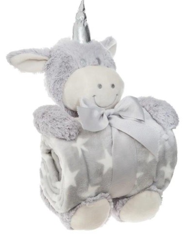 PLAID 138739D CON PELUCHE UNICORNO 75X100CM ASSORTITO