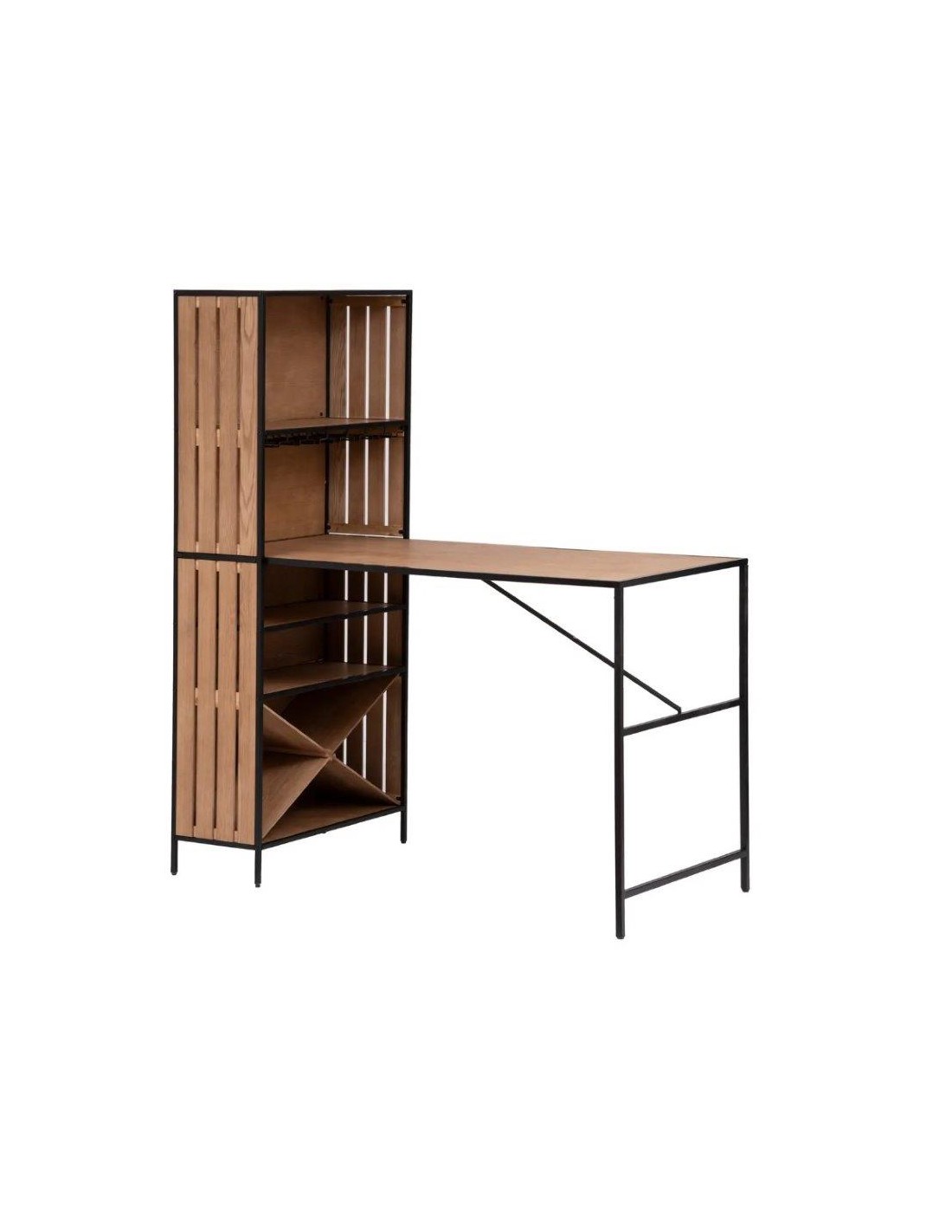 Tavolo da bar Bakos legno e metallo 153x80 cm Atmosphera | shopincasa.it