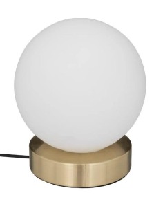 Atmosphera Lampada a Sfera Dris Vetro e Metallo Bianco H16 cm | shopincasa.it