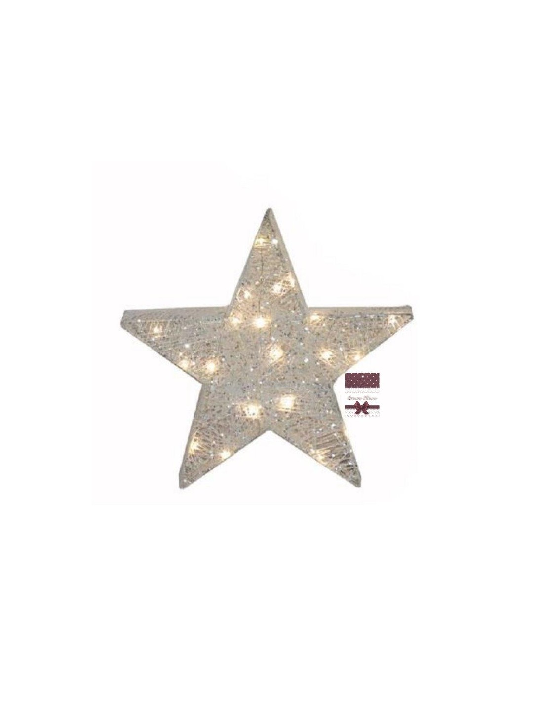 STELLA TINSEL BIANCO CON LUCI LED 35X6CM su Shop in Casa
