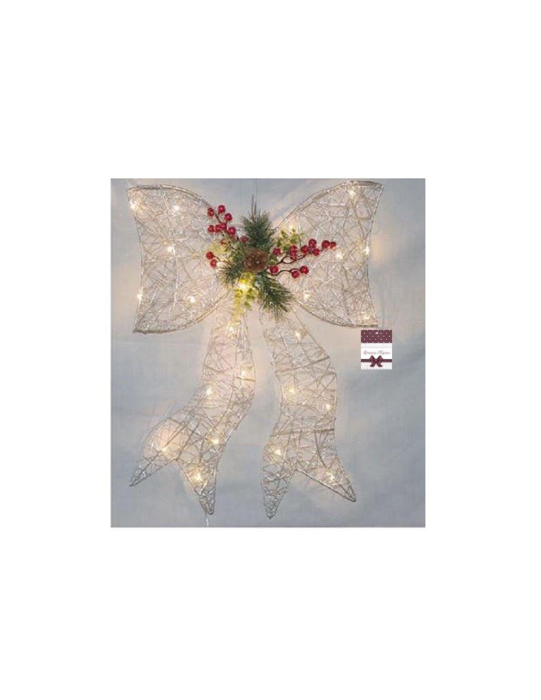 FIOCCO METALLO 40CM CON LUCI LED ASSORTITO su Shop in Casa