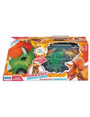 JURASSIC 11517 TRANSPORTER CON 6 DINOSAURI