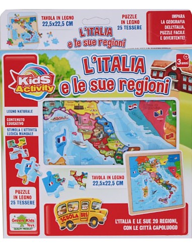 PUZZLE ITALIA 11165 LEGNO 25 PEZZI