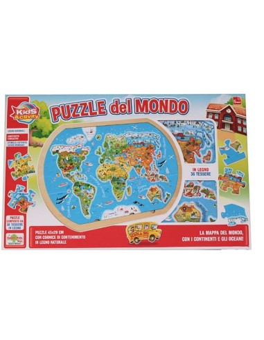 PUZZLE MONDO 11166 LEGNO 36 PEZZI