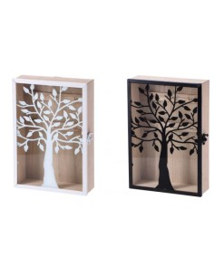 SCATOLA PORTACHIAVI 102424 LEGNO/VETRO ASSORTITO 18X26X6CM su Shop ...