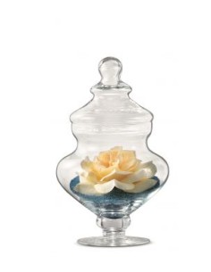 Vaso Potiche in Vetro Akhet 16 x 27 cm | Eleganza e Stile | Shopincasa.it