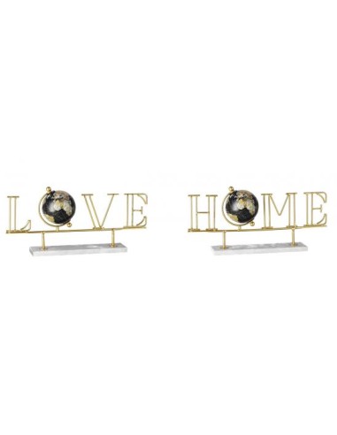 SCRITTA 76977 HOME/LOVE MARMO/FERRO 36X9X17CM su Shop in Casa