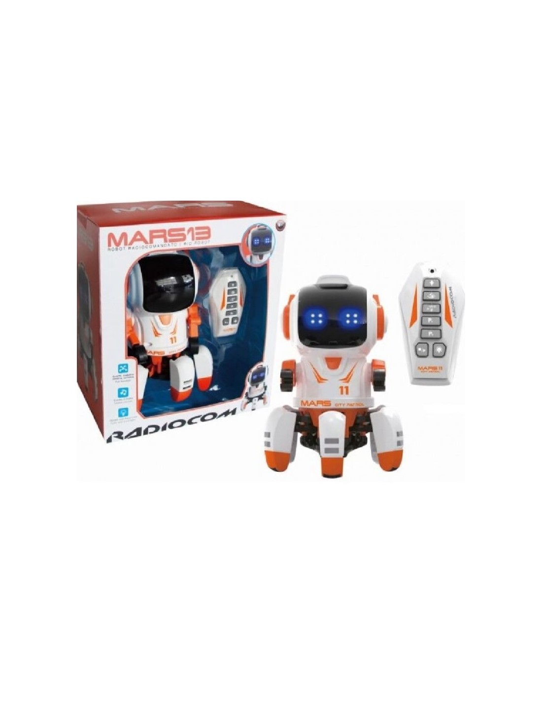 GIOCHI BOY: vendita online MARS 11 CITY PATROL, ROBOT RADIOCOMANDATO A INFRAROSSI, LUCI LED, MOVIMENTO AUTOMATICO, ALTEZZA 18...