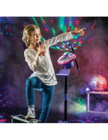 Karaoke Kidi Superstar Lightshow - Karaoke per Bambini con Disco Ball e Tecnologia Magic Voice