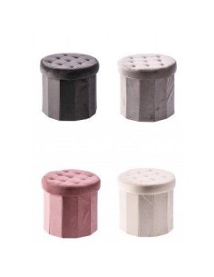 Pouf in velluto 102119 38 x 36 cm assortito | shopincasa.it
