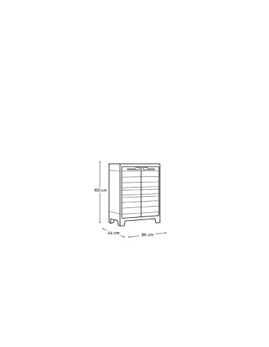 ARMADIETTI: vendita online ARMADIO BASSO PLANET OUTDOOR 80X100X44CM in offerta