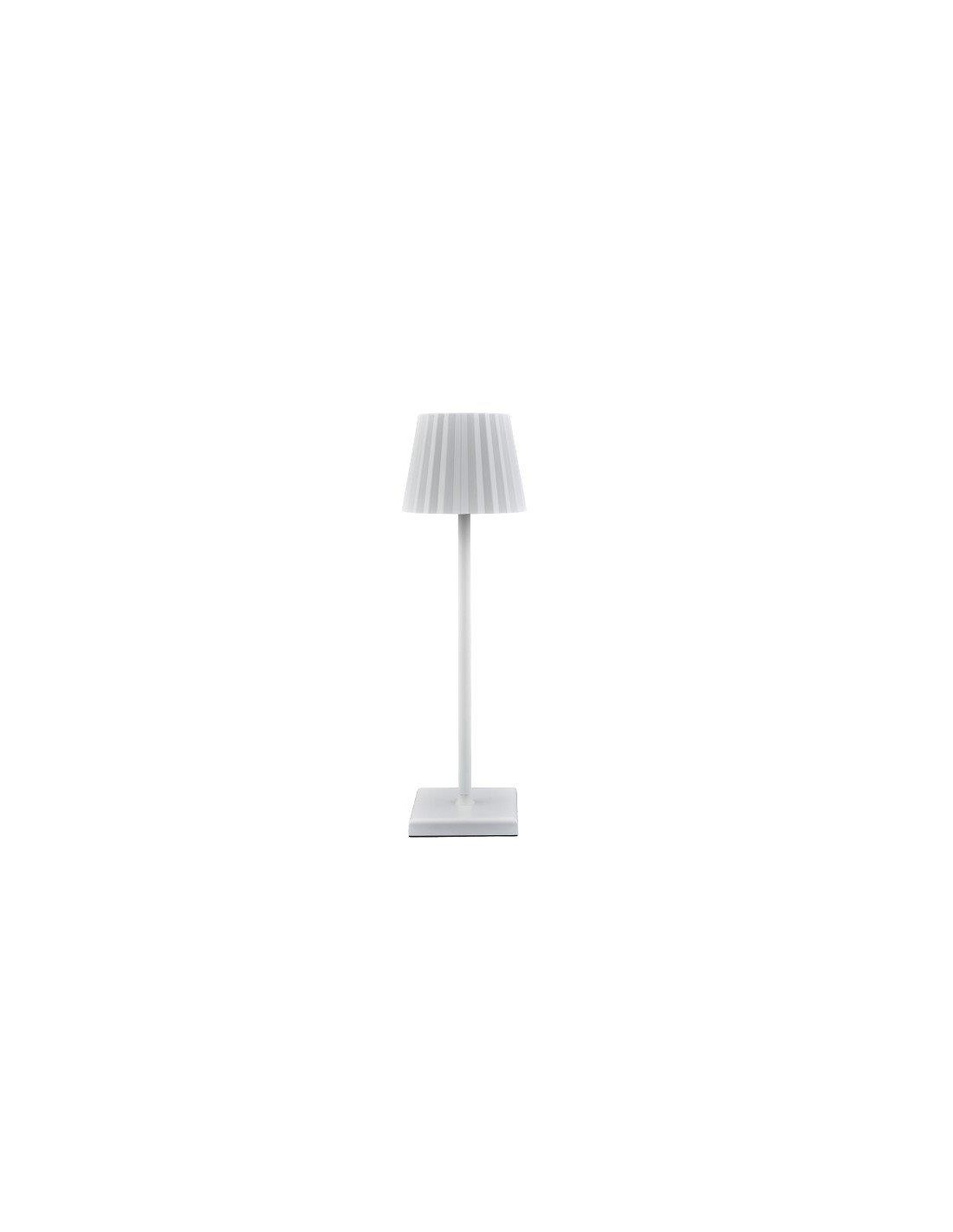 LAMPADA TAVOLO LED TOUCH PLISSE BIANCA su Shop in Casa