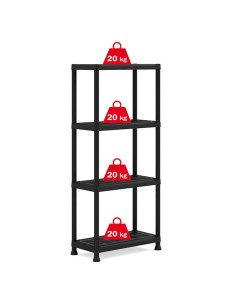 SCAFFALE A 4 RIPIANI COLORE NERO su Shop in Casa 2