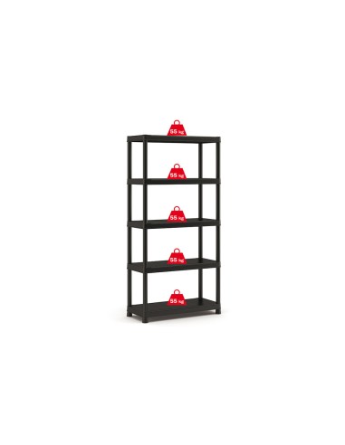 MENSOLE E SCAFFALI: vendita online SCAFFALE SHELF PLUS 5 RIPIANI 9980 90/40/5 in offerta