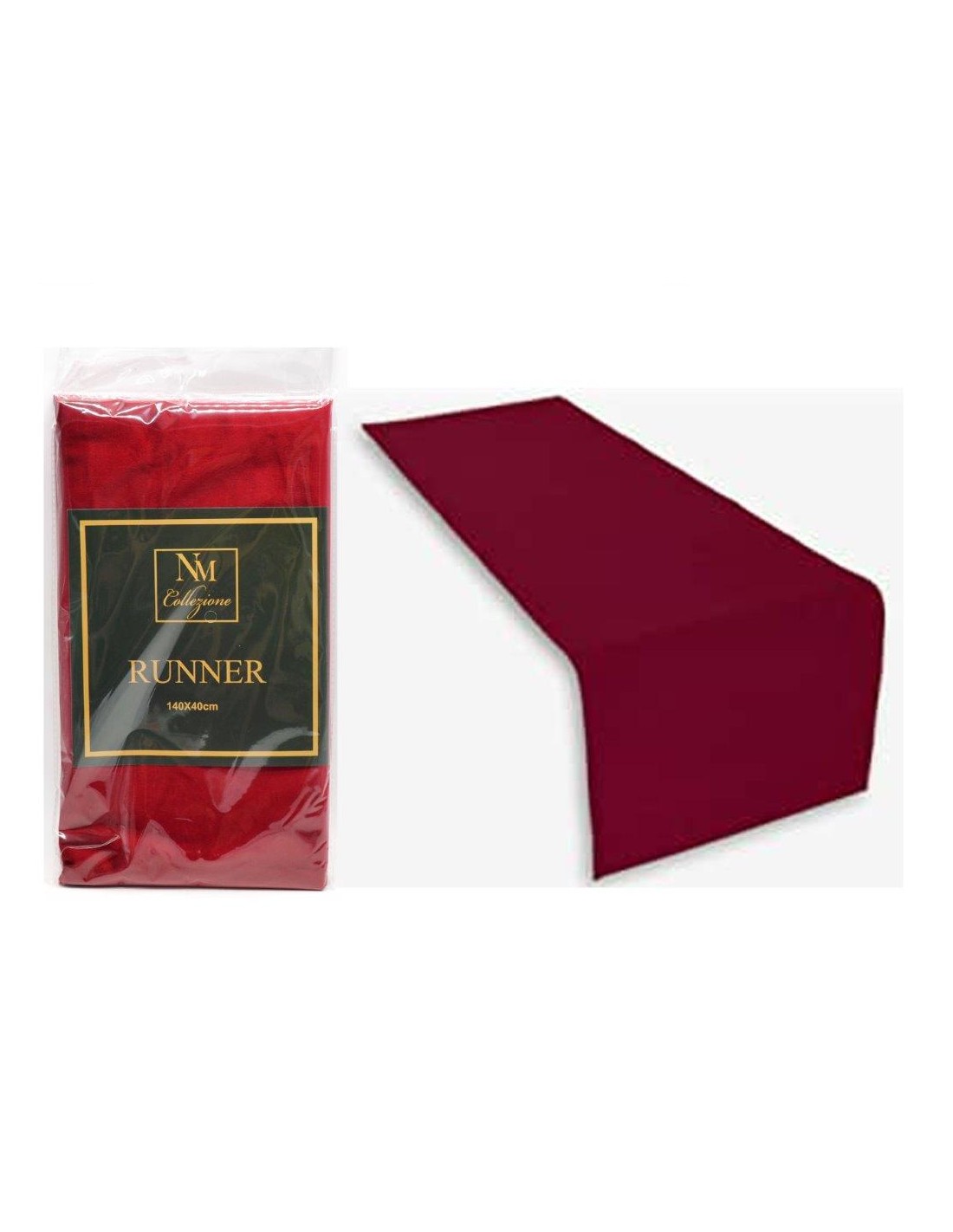 RUNNER 33747 VELLUTO BORDEAUX 140X40CM su Shop in Casa