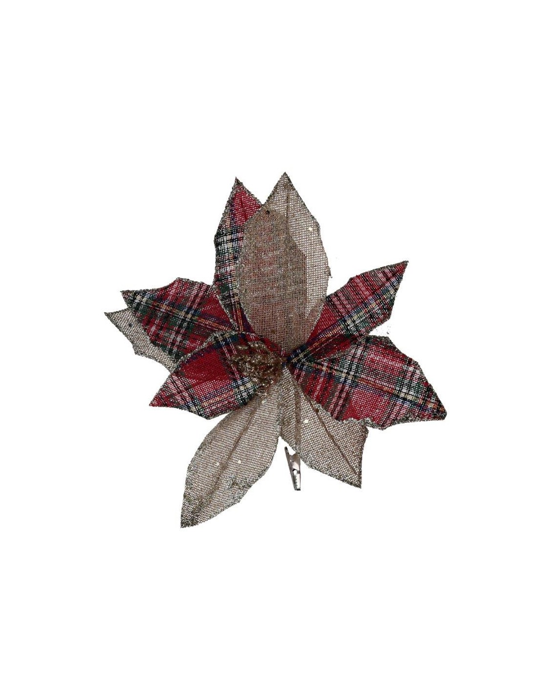 FIORE PLASTICA SCOZZESE 26CM ROSSO ORO su Shop in Casa