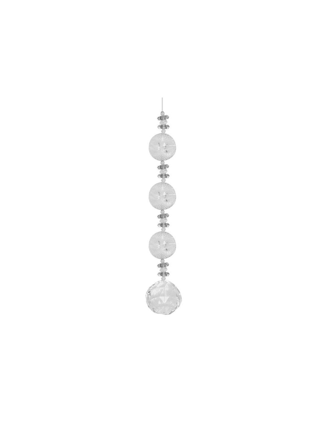 ADDOBBO PLASTICA GEMME SFERA 30CM TRASPARENTE su Shop in Casa