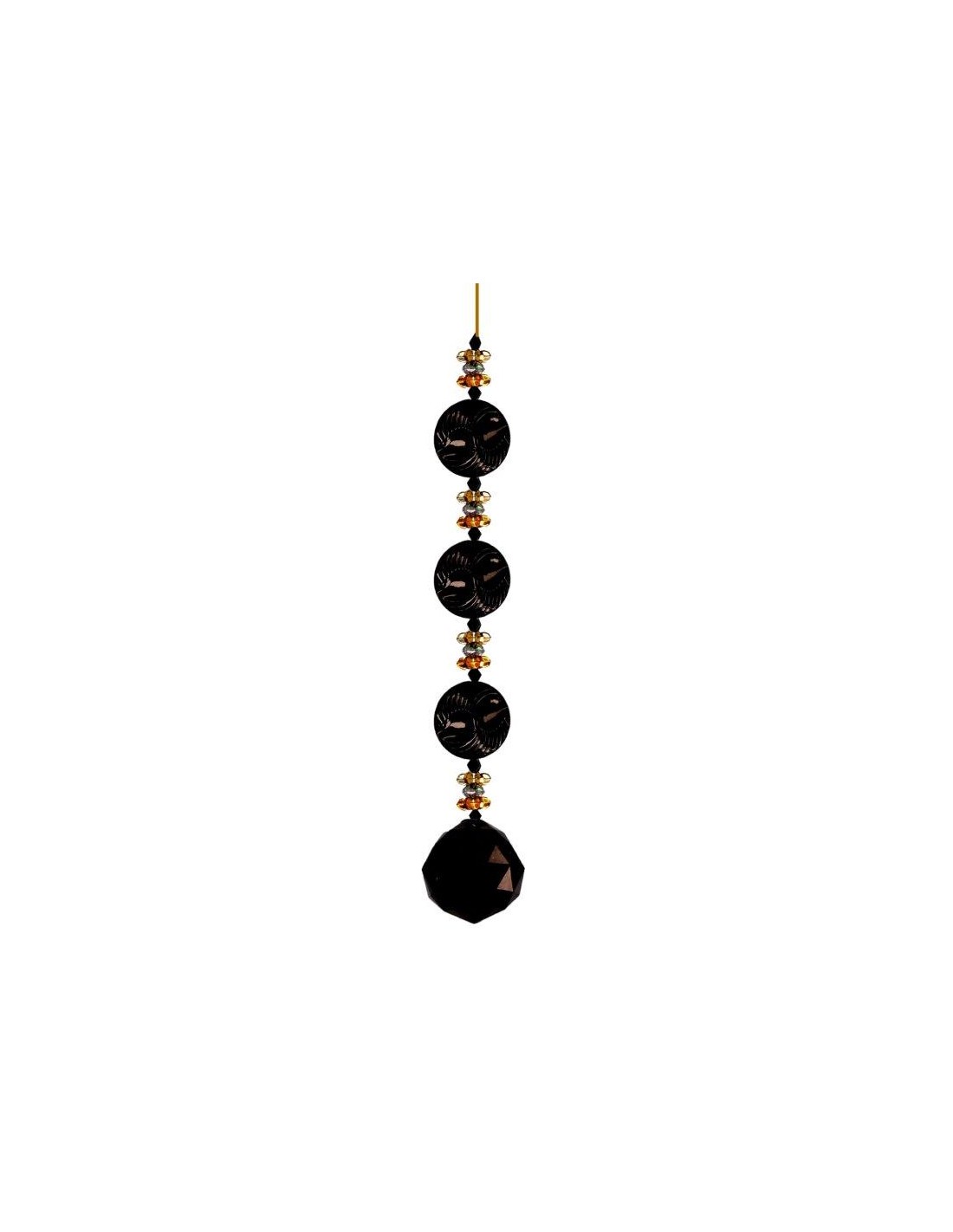 ADDOBBO PLASTICA GEMME SFERA 30CM NERO su Shop in Casa