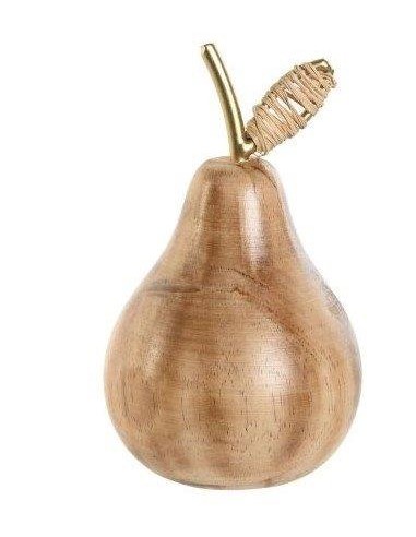 FIGURA PERA LD209724 LEGNO/METALLO 9X9X15CM su Shop in Casa