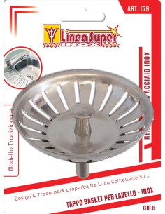 TAPPO BASKET PER LAVELLO IN ACCIAIO INOX DE LUCA su Shop in Casa