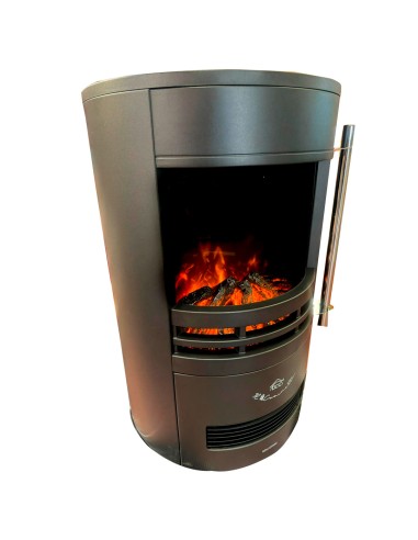 STUFE ELETTRICHE: vendita online Stufa Elettrica, Camino a Pavimento 2000W, Effetto Fiamma LED Regolabile, Termostato Integra...