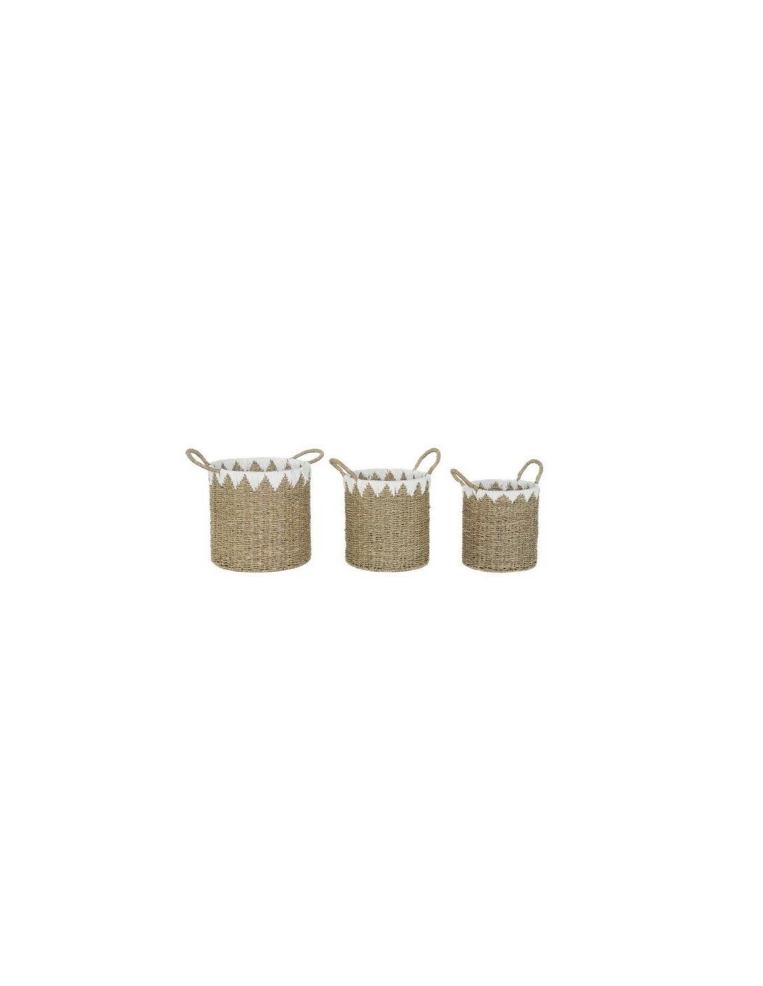 CESTA DC209690 3 MIS FIBRA 35X35X45CM CON MANICI su Shop in Casa
