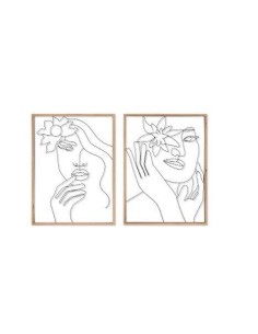 QUADRO CU209549 DONNA 60X80CM ASSORTITO MDF/METALLO su Shop in Casa