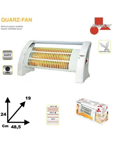 STUFE ELETTRICHE: vendita online Stufa al quarzo con ventilazione potenza 1200W quartz-fan in offerta