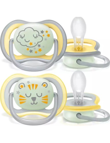 Avent Succhietto Ultra Air Nighttime 18M+ - 2 Pezzi