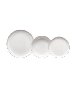 Tognana Edge Filo Oro Servizio 12 Piatti in Porcellana | shopincasa.it