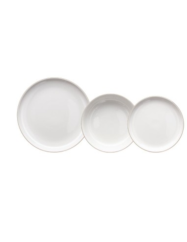 Tognana Edge Filo Oro Servizio 12 Piatti in Porcellana | shopincasa.it