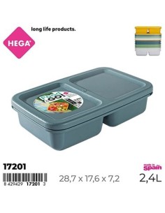 CONTENITORE 17201 2,4LT 2 SCOMPARTI FOOD GO su Shop in Casa