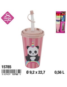 BICCHIERE 15785 PLASTICA 0,56LT CON CANNUCCIA E COPERCHIO su Shop i...