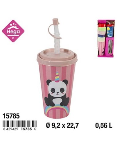 BICCHIERE 15785 PLASTICA 0,56LT CON CANNUCCIA E COPERCHIO su Shop i...