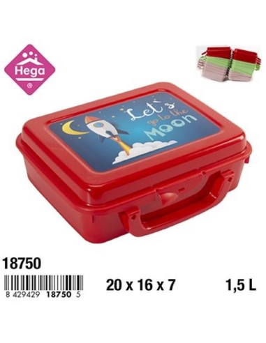 SCATOLA PORTAVIVANDE 18750 RETTANGOLARE CON MANICO su Shop in Casa