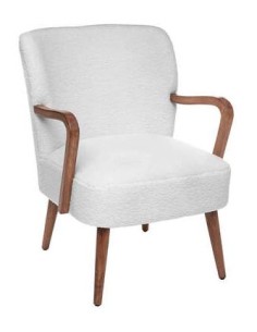 Poltrona Chiara Atmosphera in bouclette bianco | shopincasa.it