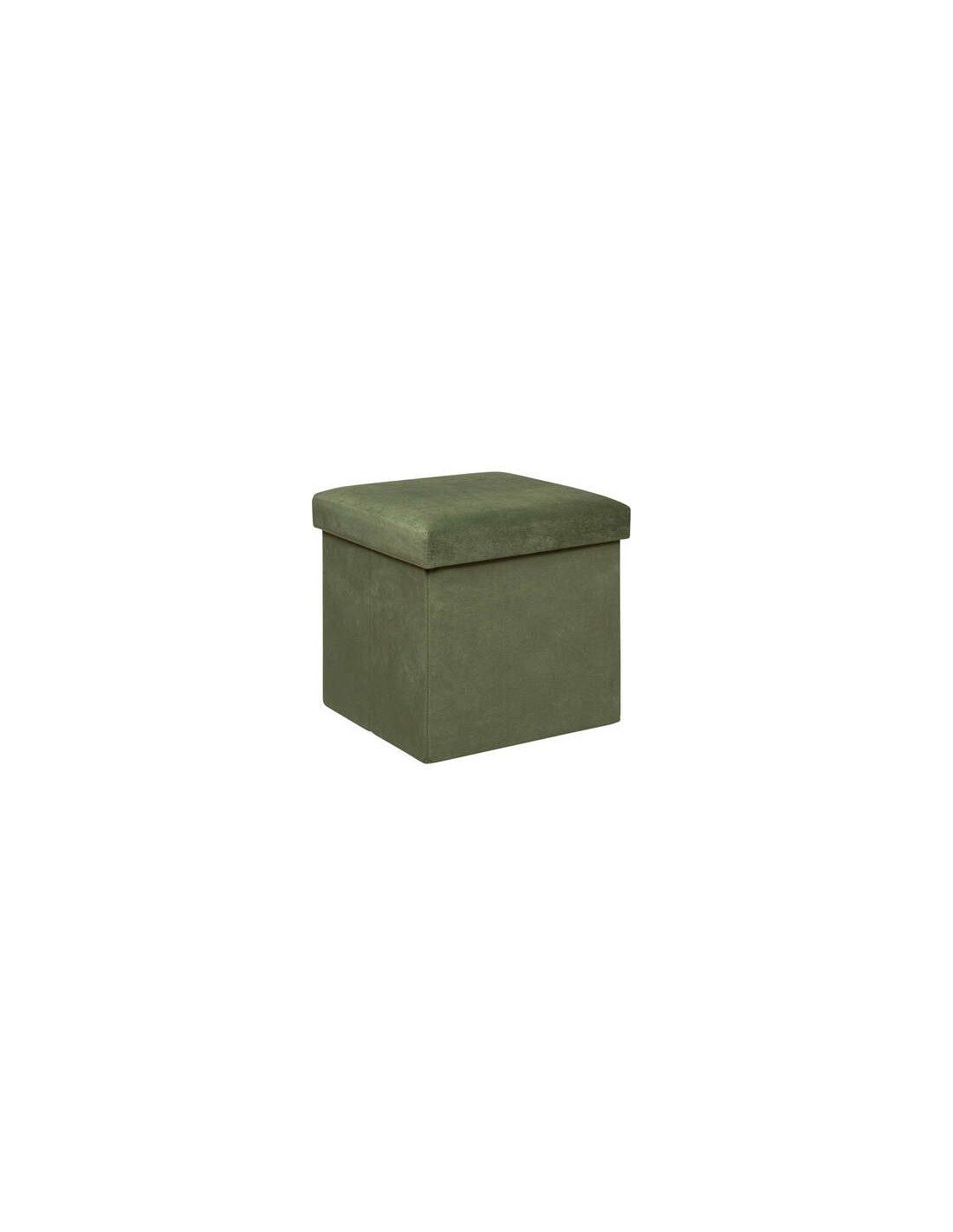 Pouf pieghevole Atmosphera Lilou 38x38 cm Verde Kaki shopincasa.it