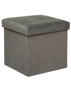 Pouf pieghevole Atmosphera Lilou 38x38 cm Grigio shopincasa.it