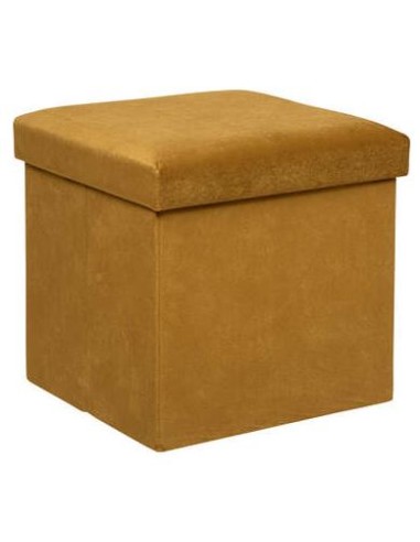 POUF 197332B VELLUTO OCRA 38X38X38CM