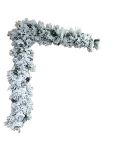 GHIRLANDA INNEVATA CHAMONIX 40X270CM CON PIGNE su Shop in Casa