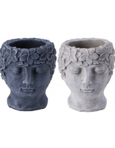 VASO 100655 HEAD CEMENTO 16X17X20CM ASSORTITO su Shop in Casa