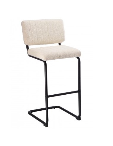 SGABELLO 86032 BOUCLE BIANCO 45X55X105CM su Shop in Casa