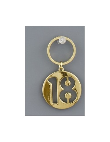 1255005 PORTACHIAVI GOLD DICIOTTO FORATO su Shop in Casa