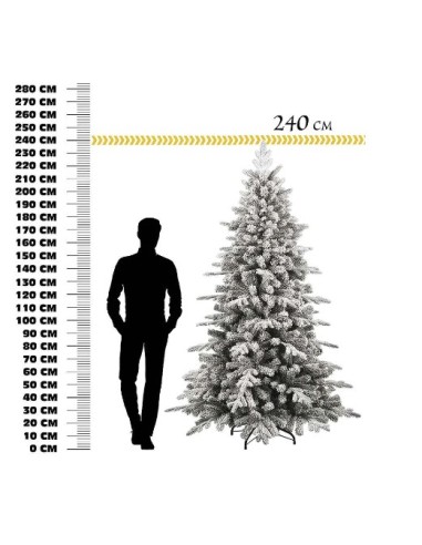 ALBERI DI NATALE: vendita online Albero di Natale "galaxy" altezza 240cm diametro 121cm floccato con glitter in offerta