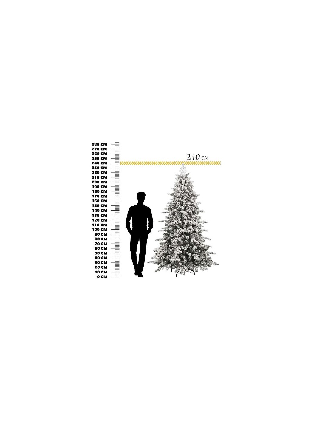 ALBERI DI NATALE: vendita online Albero di Natale "galaxy" altezza 240cm diametro 121cm floccato con glitter in offerta