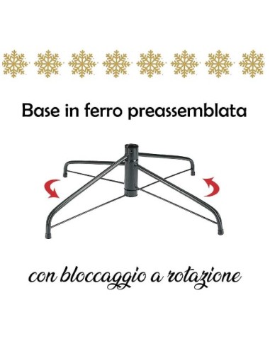 ALBERI DI NATALE: vendita online Albero di Natale "des alpes" altezza 240cm diametro 127cm con 740 rami floccato in offerta